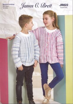 JB822 CARDIGAN AND SWEATER KNITTING PATTERN BY JAMES.C.BRETT
