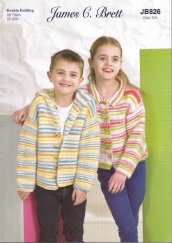 JB826 CARDIGANS KNITTING PATTERN BY JAMES.C.BRETT