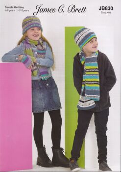 JB830 ACCESSORIES KNITTING PATTERN BY JAMES.C.BRETT