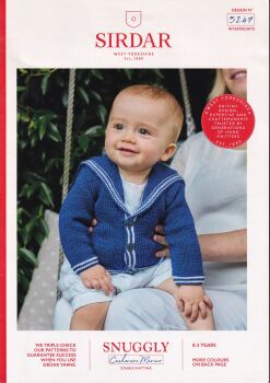 5247 SAILOR CARDIGAN KNITTING PATTERN BY SIRDAR