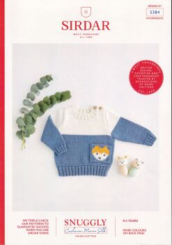 5384 FOX SWEATER KNITTING PATTERN BY SIRDAR