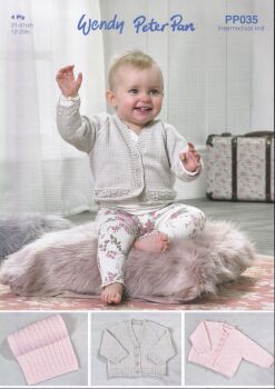 PP035 CARDIGANS AND BLANKET KNITING PATTERN BY WENDY