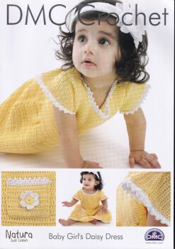 BABY GIRLS DAISY DRESS CROCHET PATTERN BY DMC