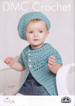 BELLE BERET AND CARDIGAN CROCHET PATTERN BY DMC