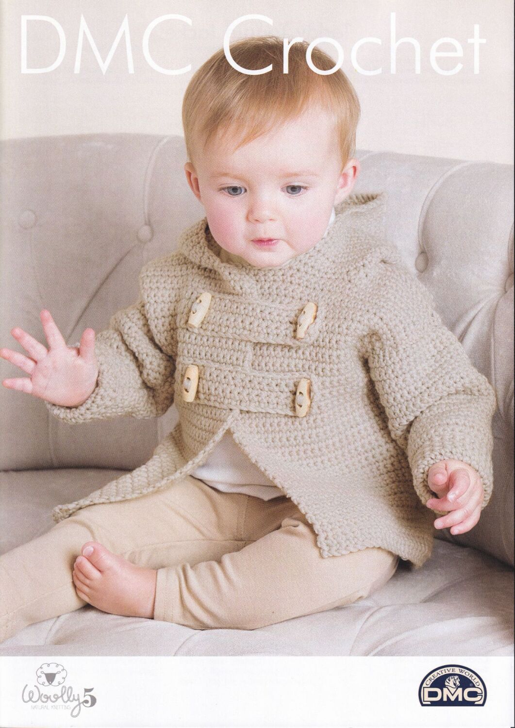 TEDDY TOGGLE JACKET CROCHET PATTERN BY DMC