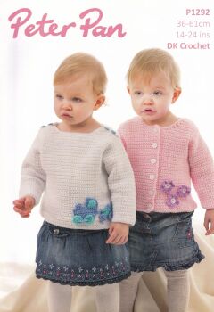 P1292 PETER PAN CARDIGAN AND SWEATER BY WENDY