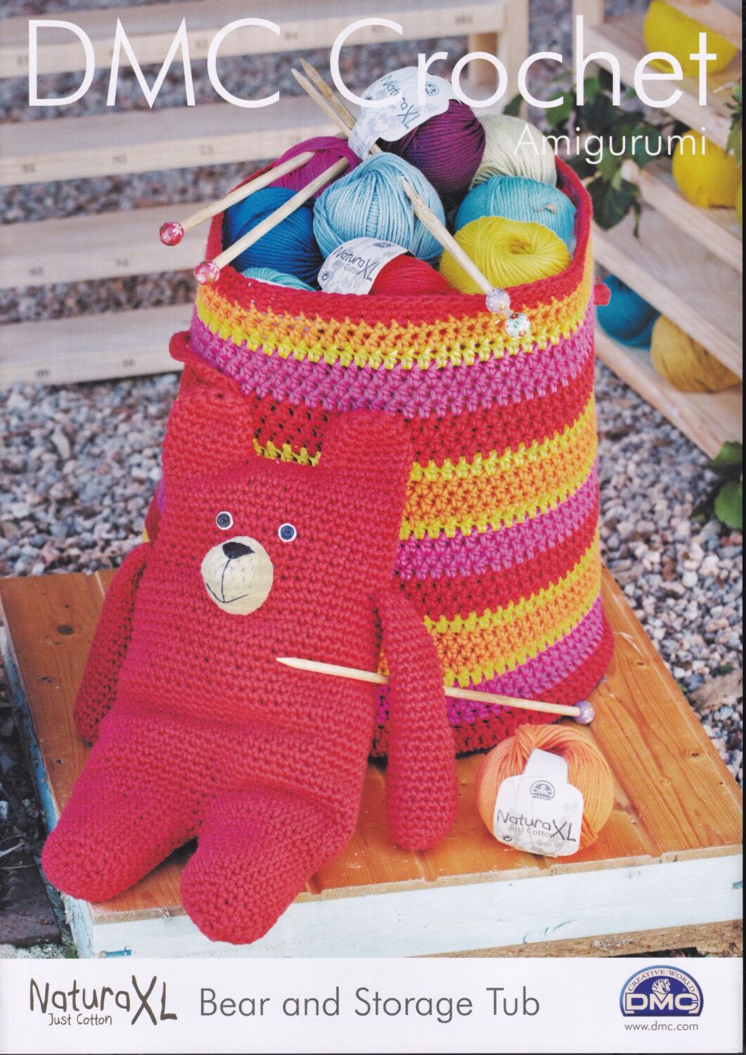 BEAR AND STORAGE TUB CROCHET PATTERN BY DMC