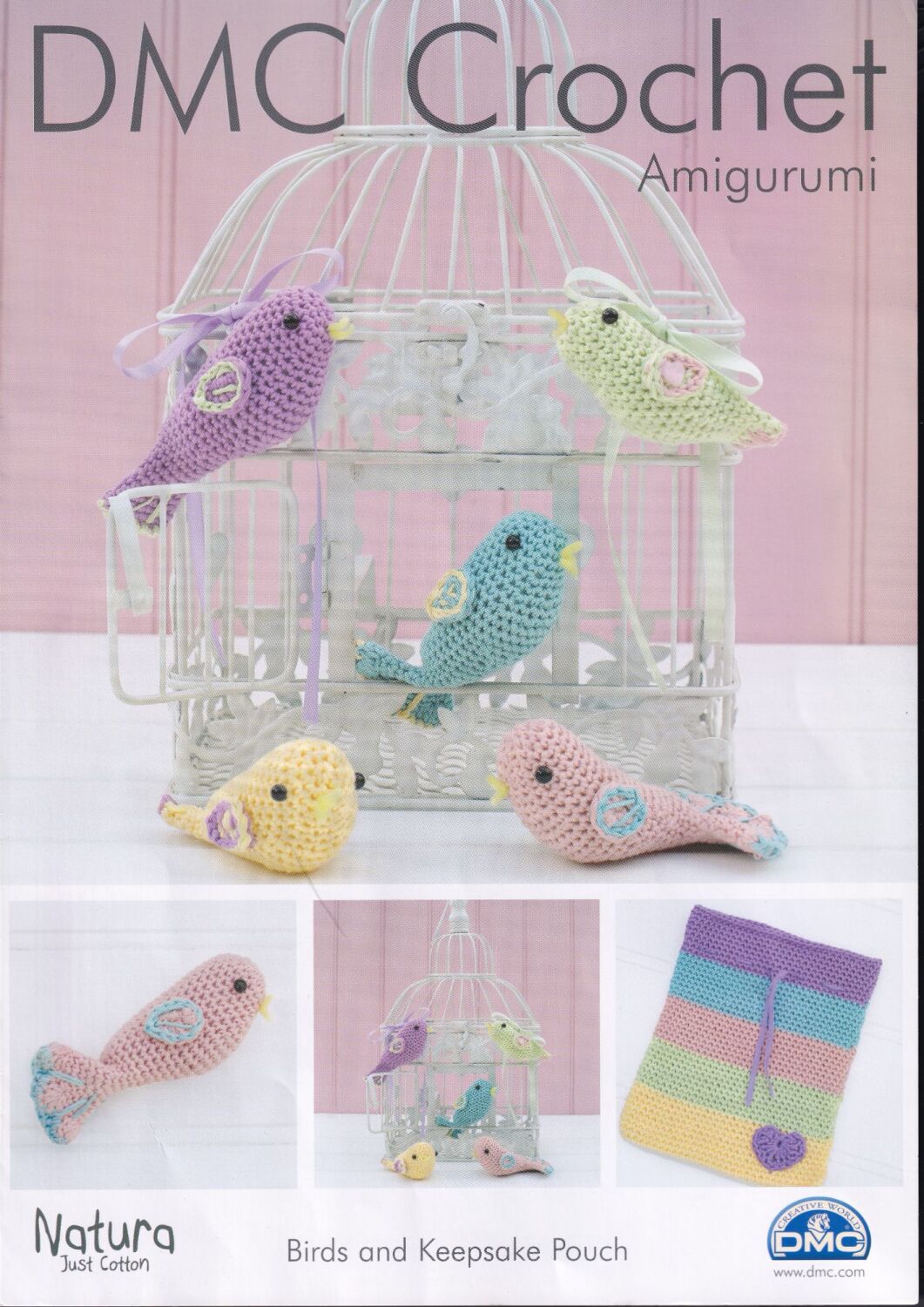 BIRDS AND KEEPSAKE POUCH CROCHET PATTERN BY DMC