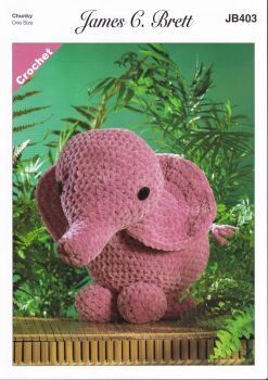 JB403 ELLIE THE ELEPHANT CROCHET PATTERN BY JAMES.C.BRETT