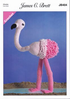 JB404 FLO THE FLAMINGO CROCHET PATTERN BY JAMES.C.BRETT