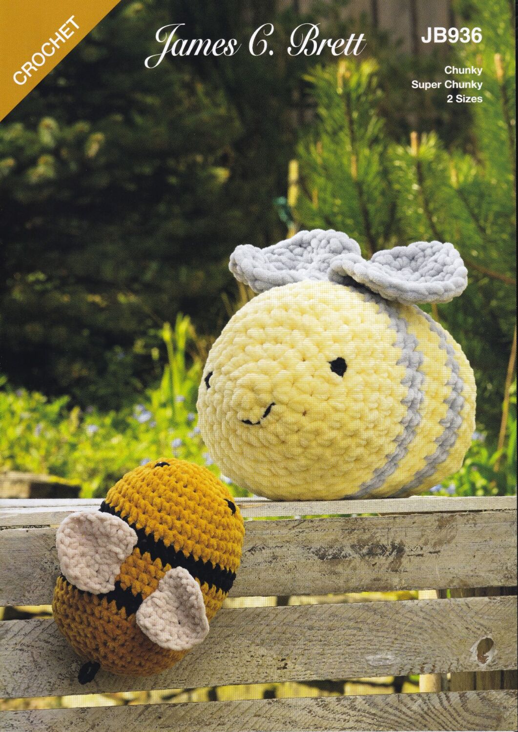 JB936 BONNIE AND BRUCIE BUMBLE BEES CROCHET PATTERN BY JAMES.C.BRETT