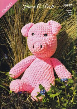 JB937 PETUNIA PIG CROCHET PATTERN BY JAMES.C.BRETT