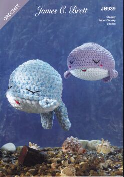 JB939 WENDI AND WILLOW WHALE CROCHET PATTERN BY JAMES.C.BRETT