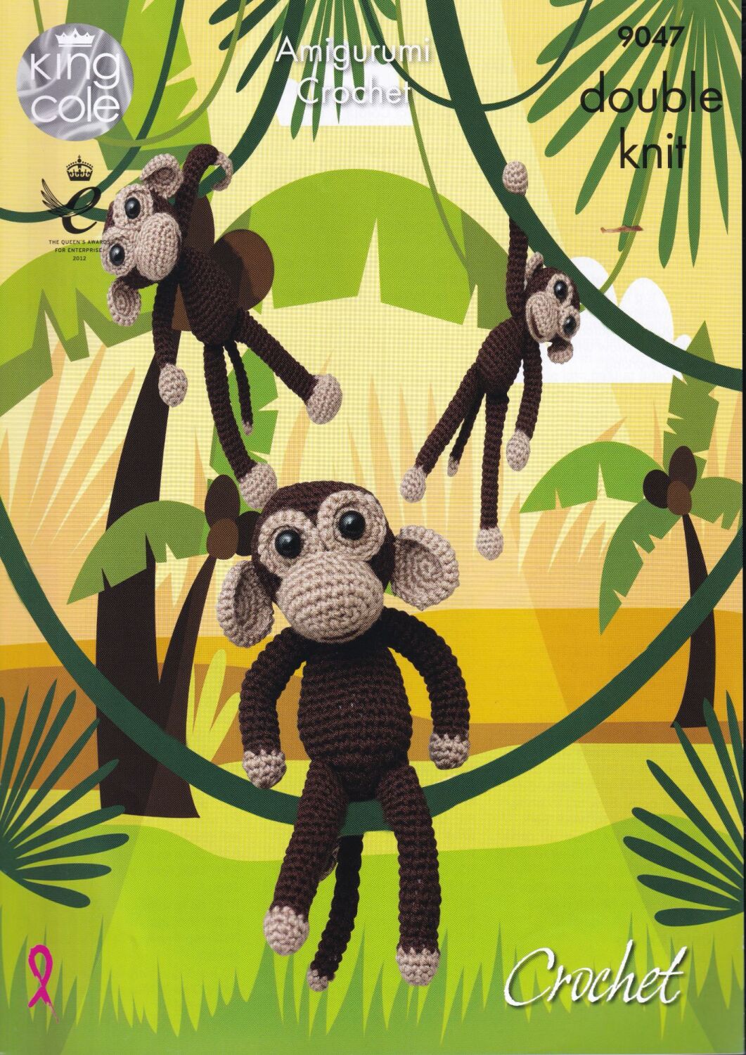 9047 AMIGURUMI CHIMPS CROCHET PATTERN BY KING COLE