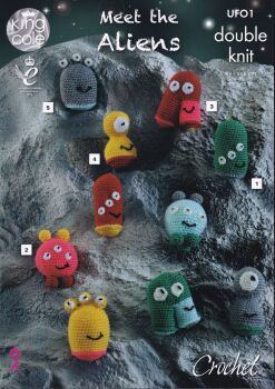 UFO1 MEET THE ALIENS CROCHET PATTERN BY KING COLE