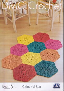 COLOURFUL RUG CROCHET PATTERN BY DMC