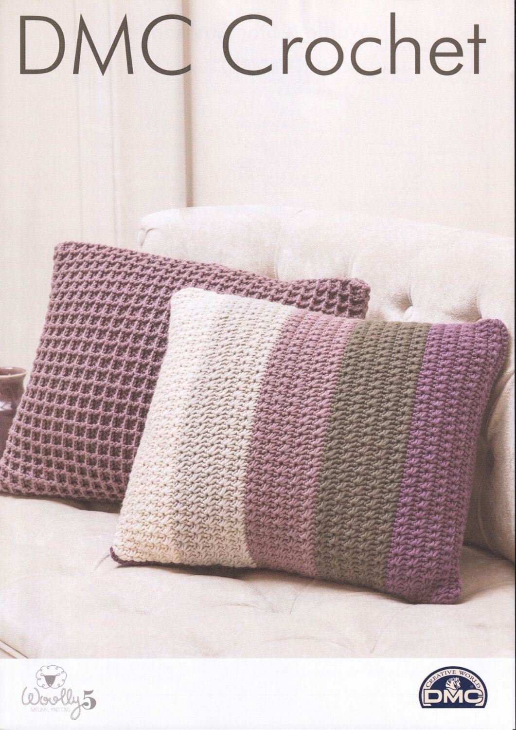 WAFFLE AND STAR CUSHION CROCHET PATTERN BY DMC