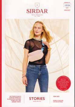 10534 OVER SHOULDER ZIP UP BAG CROCHET PATTERN BY SIRDAR