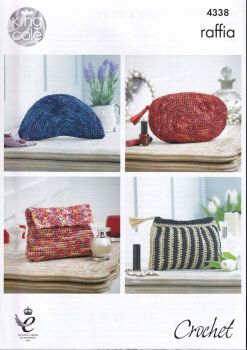 4338 PURSES AND BELTS CROCHET PATTERN BY KING COLE