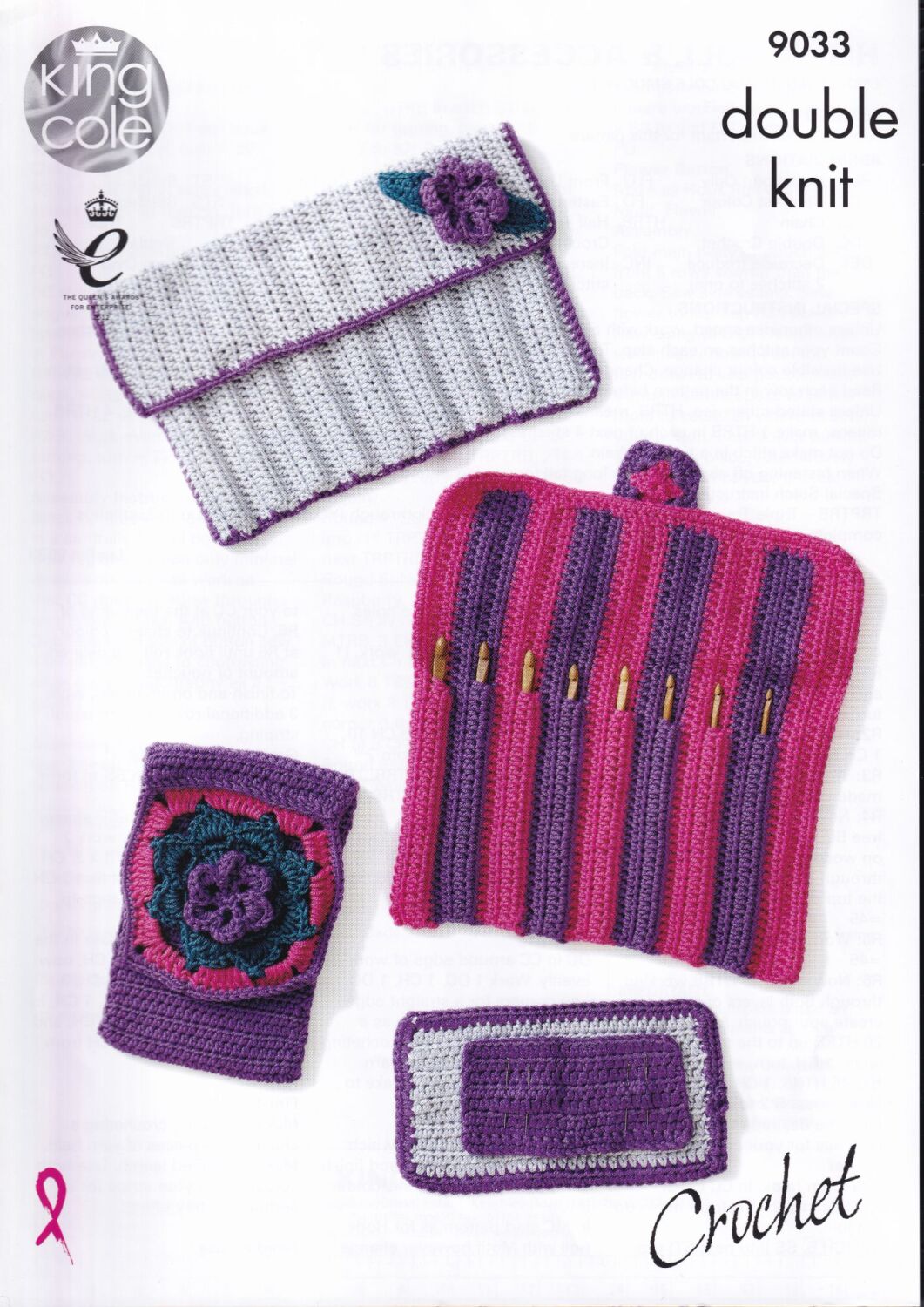 9033 HOOK ROLL AND ACCCESSORIEES SET CROCHET PATTERN BY KING COLE