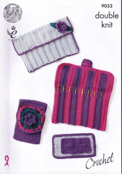 9033 HOOK ROLL AND ACCCESSORIEES SET CROCHET PATTERN BY KING COLE