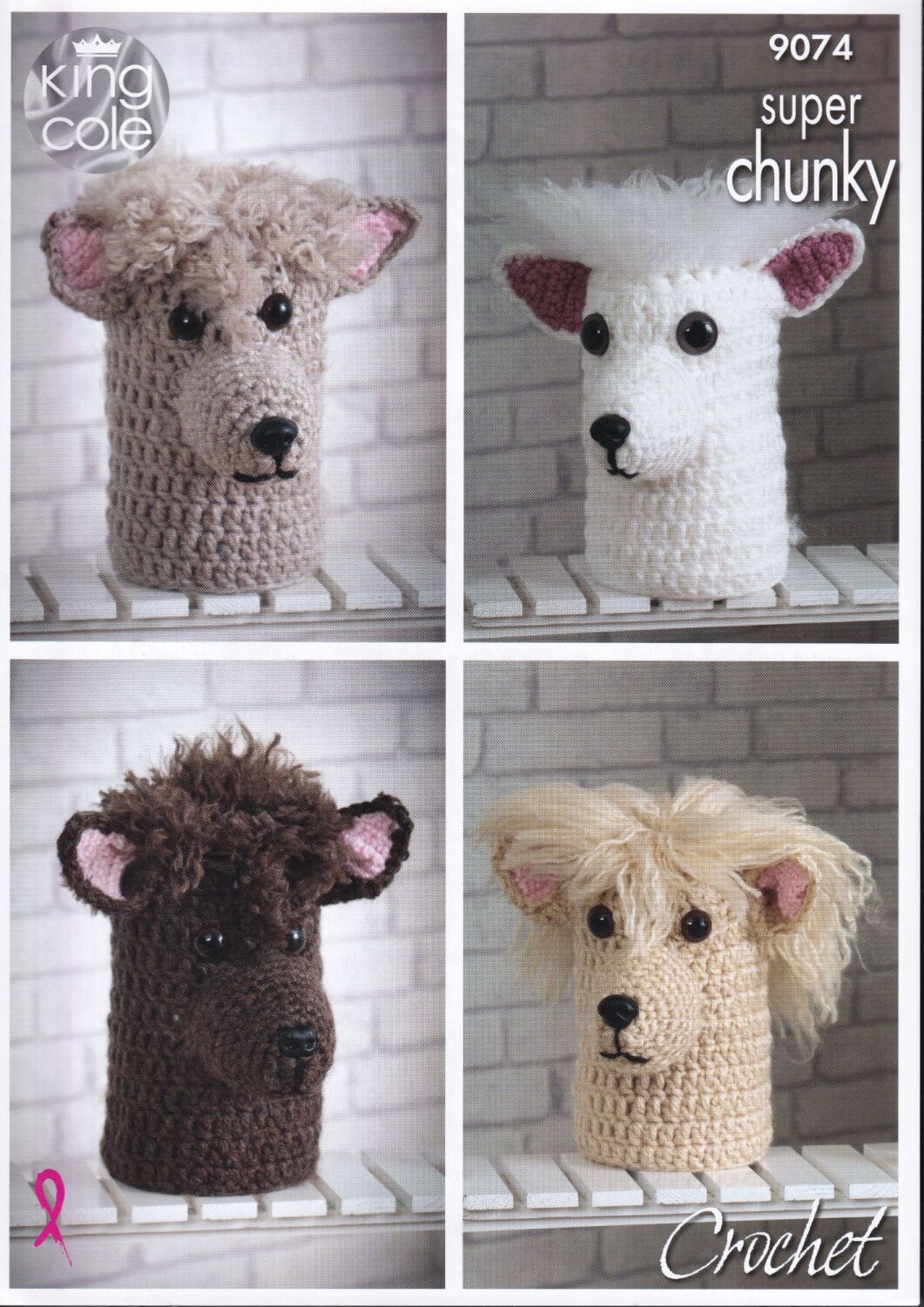 9074 ANDRE THE ALPACA TOILET ROLL COVER/DOOR STOP CROCHET PATTERN BY KING C