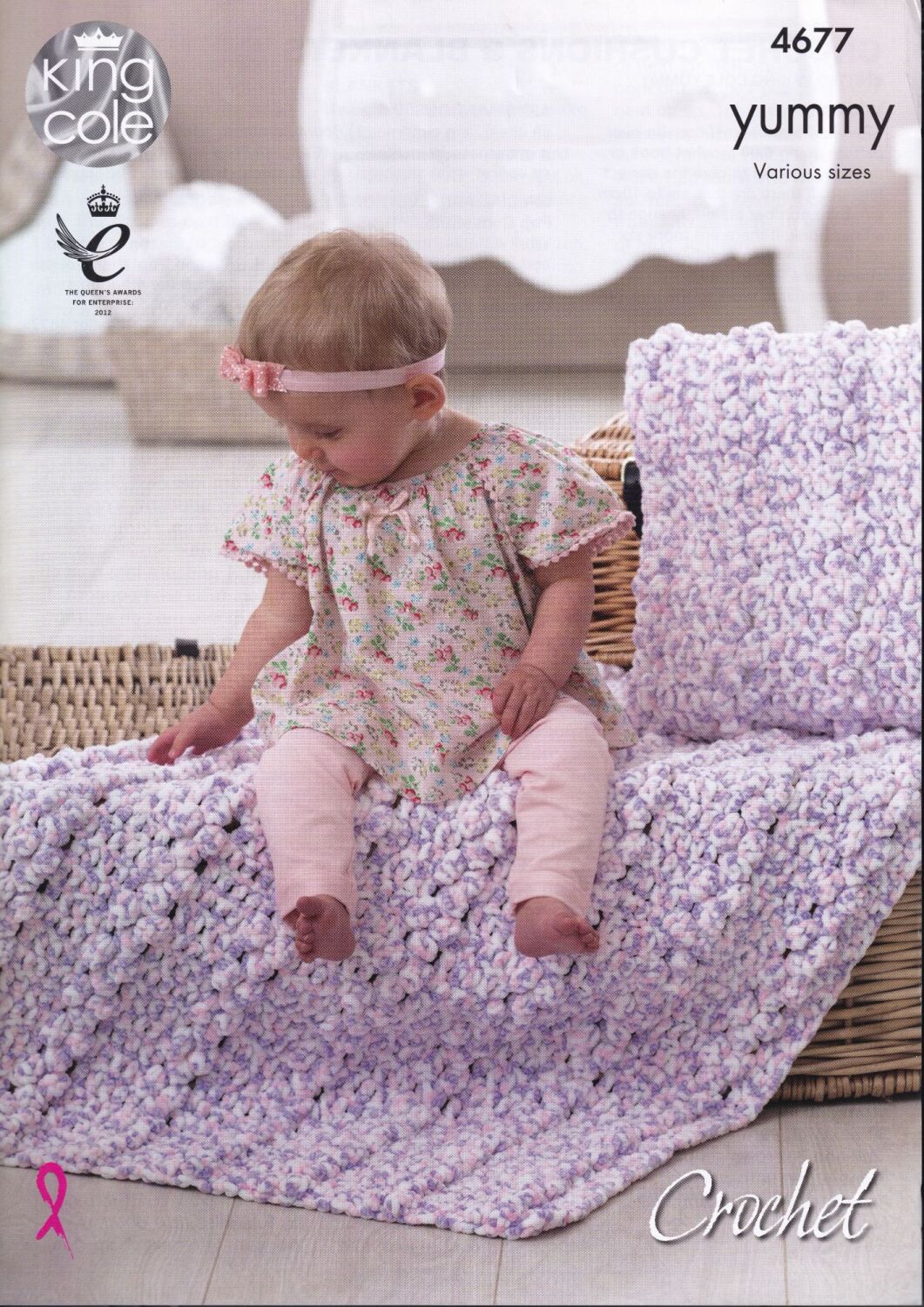 4677 CUSHIONS AND BLANKETS CROCHET PATTERN BY KING COLE