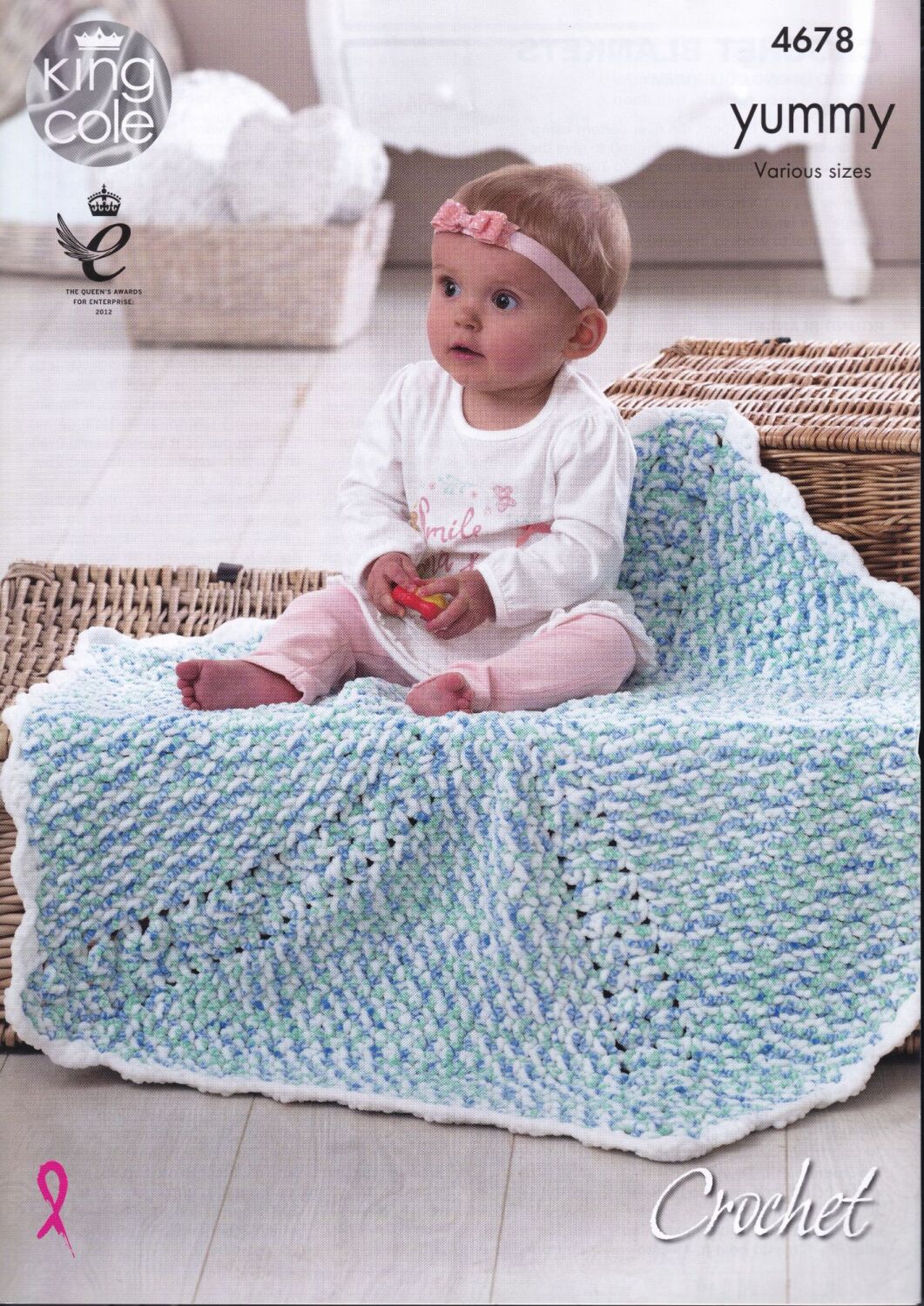 4678 BLANKETS CROCHET PATTERN BY KING COLE