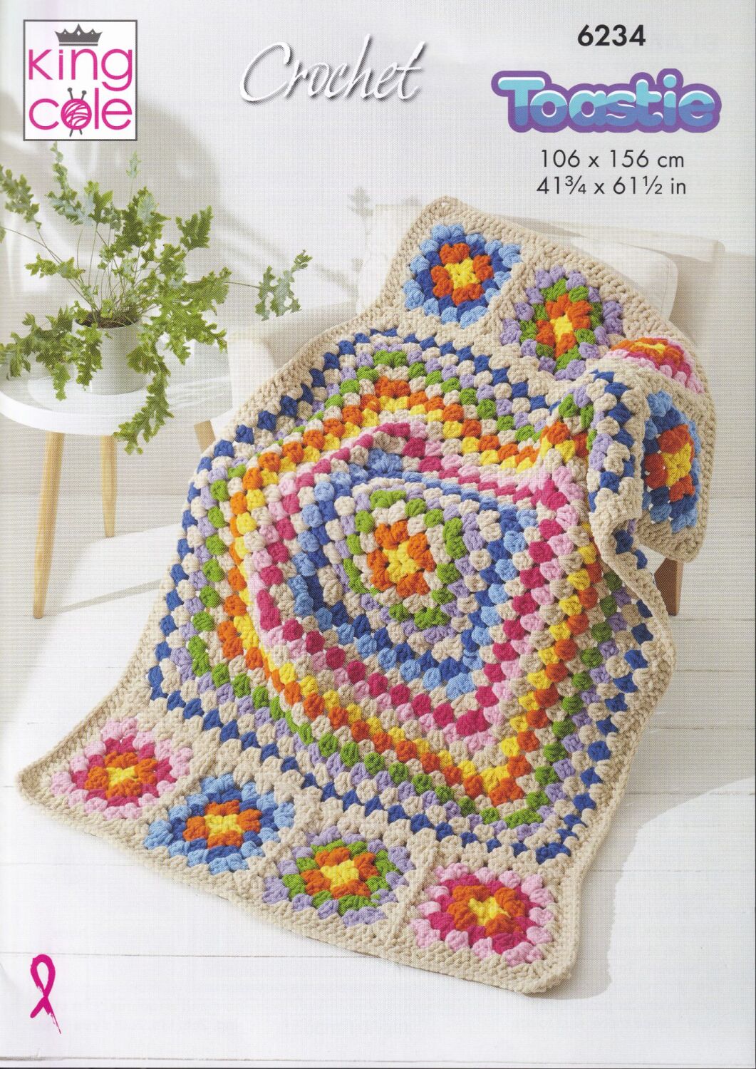 6234 BLANKETS CROCHET PATTERN BY KING COLE