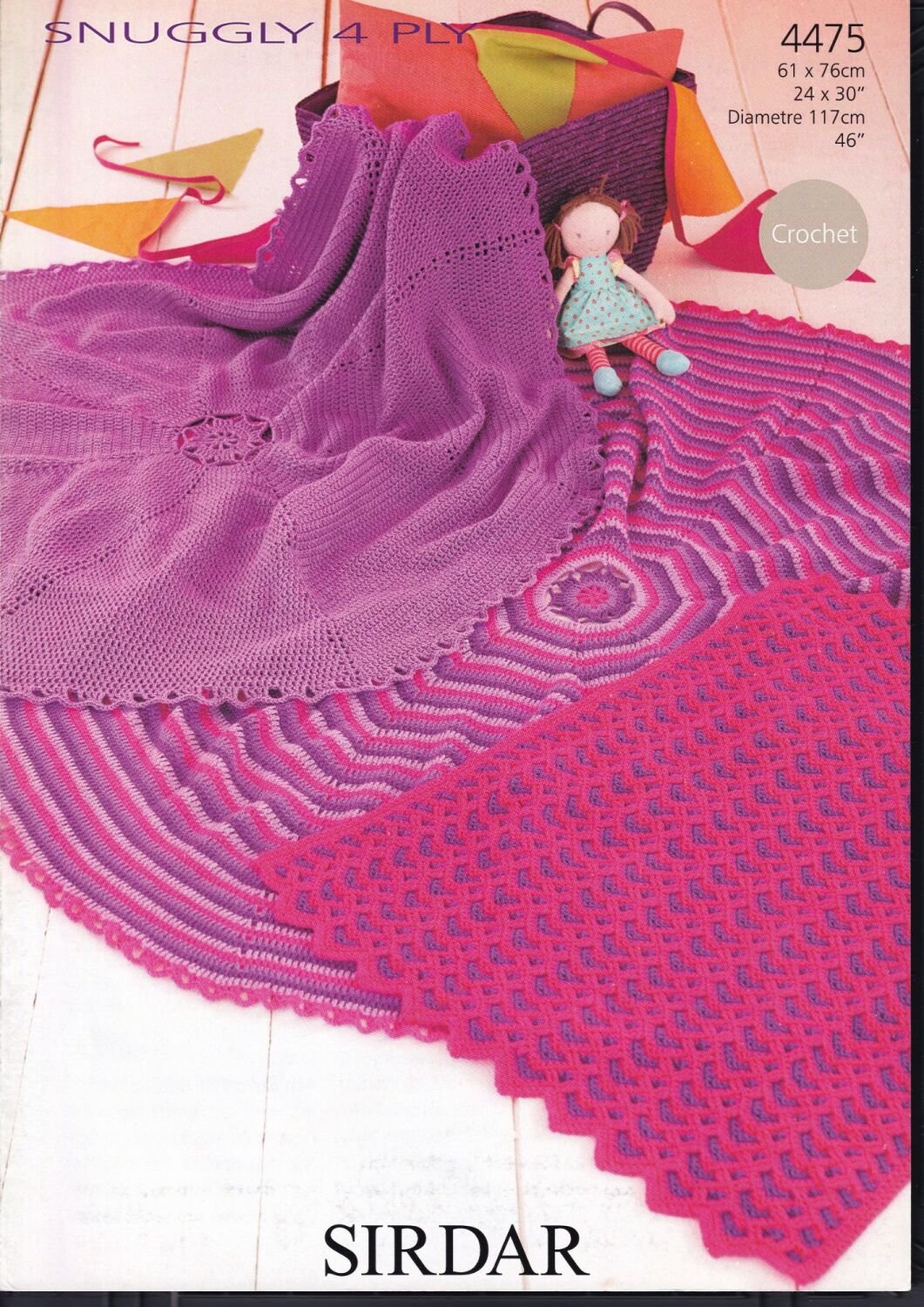 4475 BABY BLANKETS CROCHET PATTERN BY SIRDAR