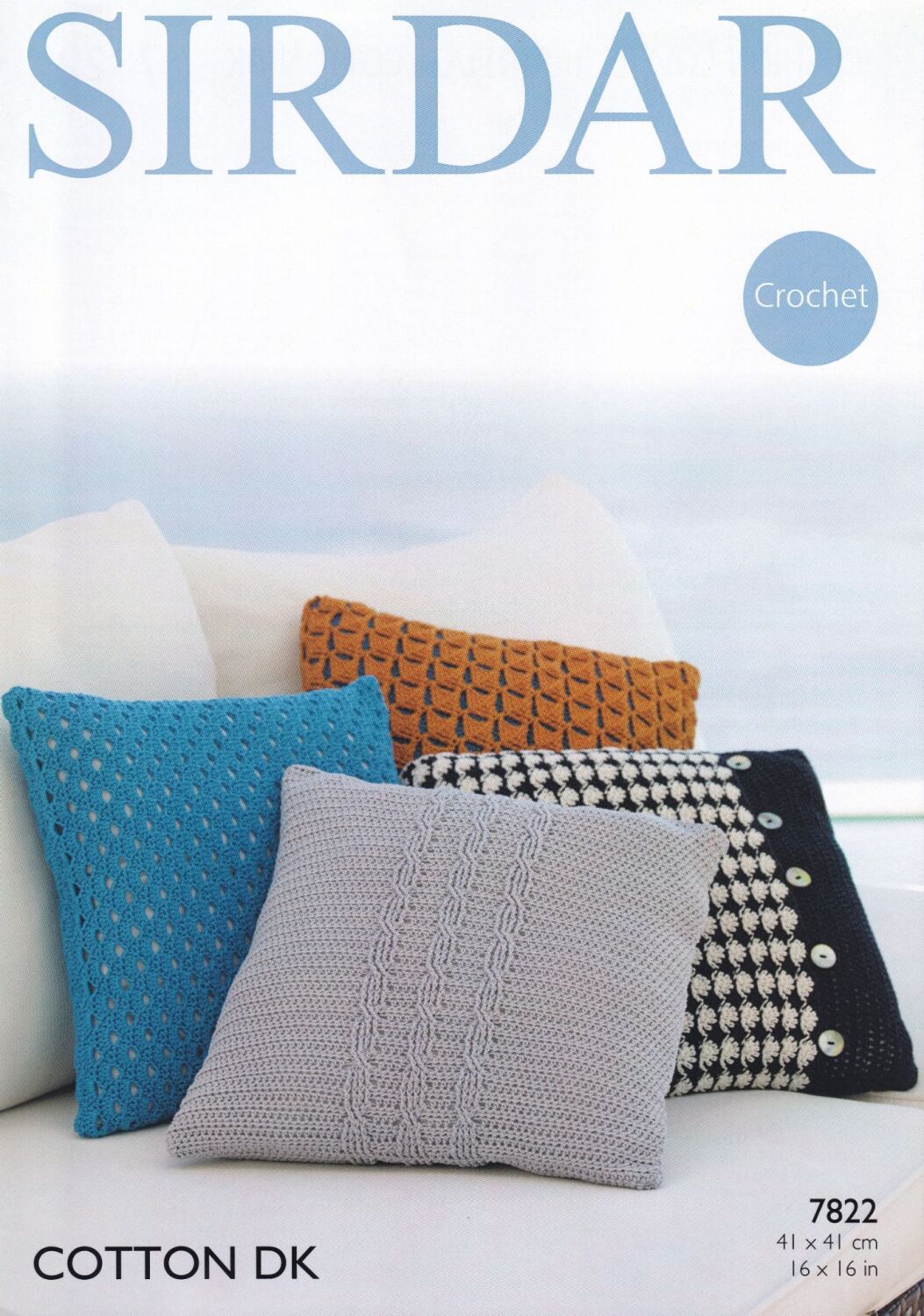 7822 CUSHION COVERS CROCHET PATTERN BY SIRDAR