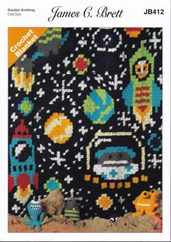 JB412 SPACE BLANKET CROCHET PATTERN BY JAMES.C.BRETT