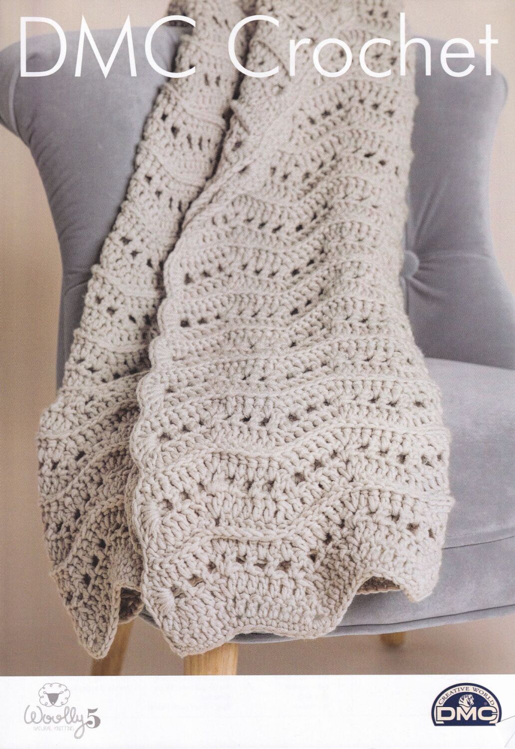 WARM AND WAVY THROW CROCHET PATTERN BY DMC