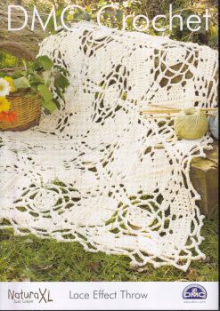 LACE EFFECT THROW CROCHET PATTERN BY DMC