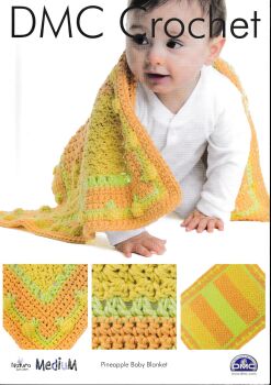 PINEAPPLE BABY BLANKET CROCHET PATTERN BY DMC