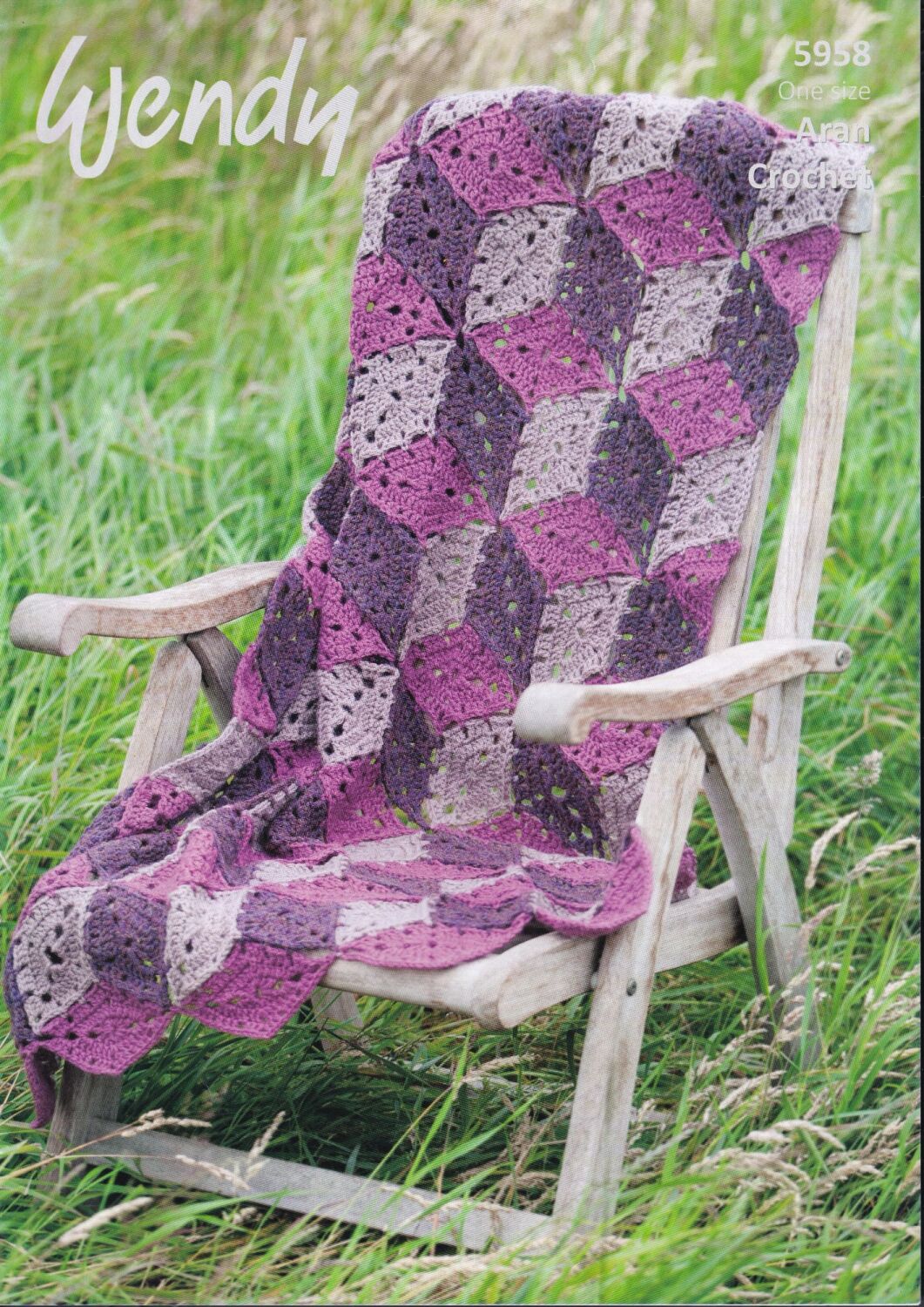 5958 CUBE THROW AND CUSHION COVER CROCHET PATTERN BY WENDY