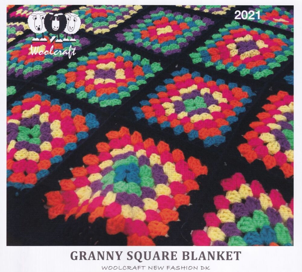 2021 GRANNY SQUARE BLANKET CROCHET PATTERN BY WOOLCRAFT