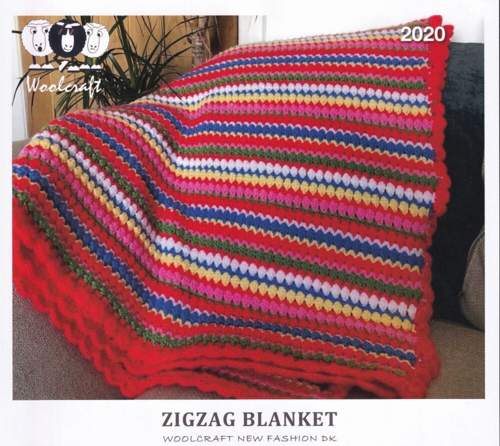 2020 ZIGZAG BLANKET CROCHET PATTERN BY WOOLCRAFT