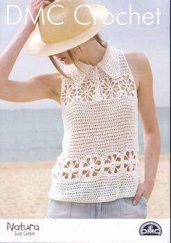 TOP WITH COLLAR CROCHET PATTERN BY DMC