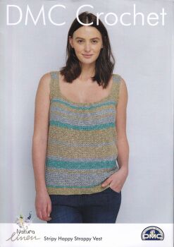 STRIPY HAPPY STRAPPY VEST CROCHET PATTERN BY DMC