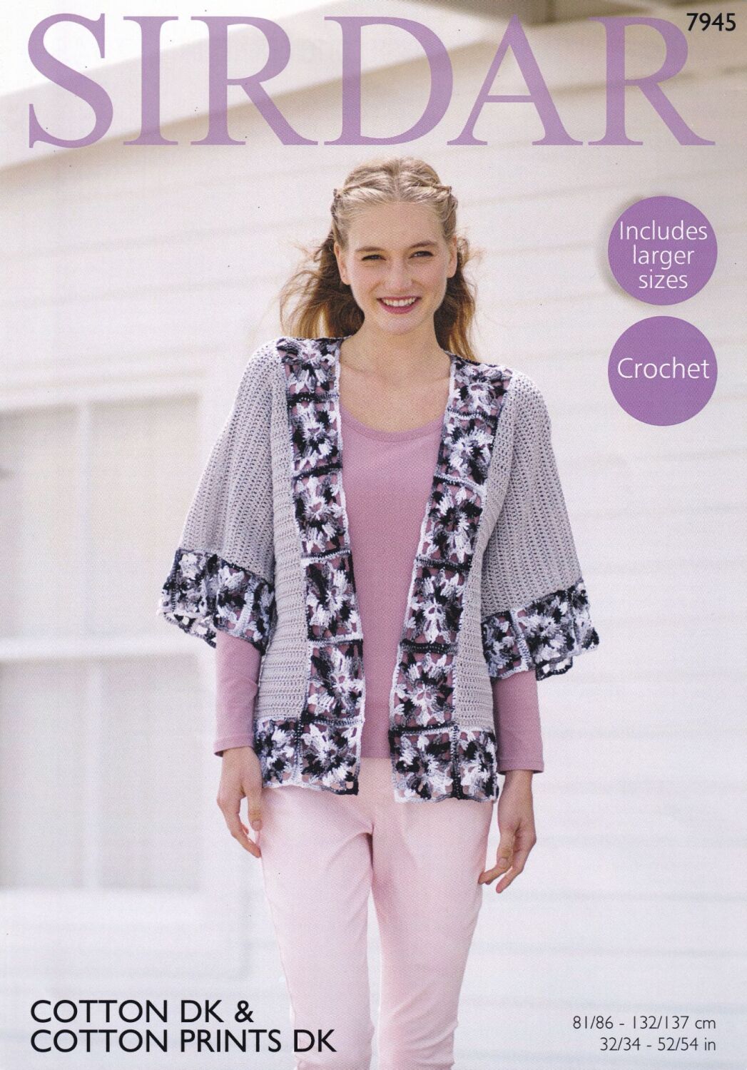 7945 KIMONO CROCHET PATTERN BY SIRDAR