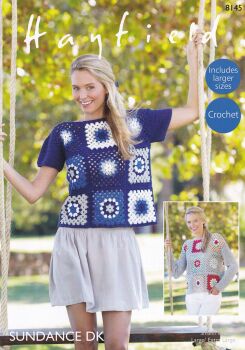 8145 TOPS CROCHET PATTERN BY SIRDAR