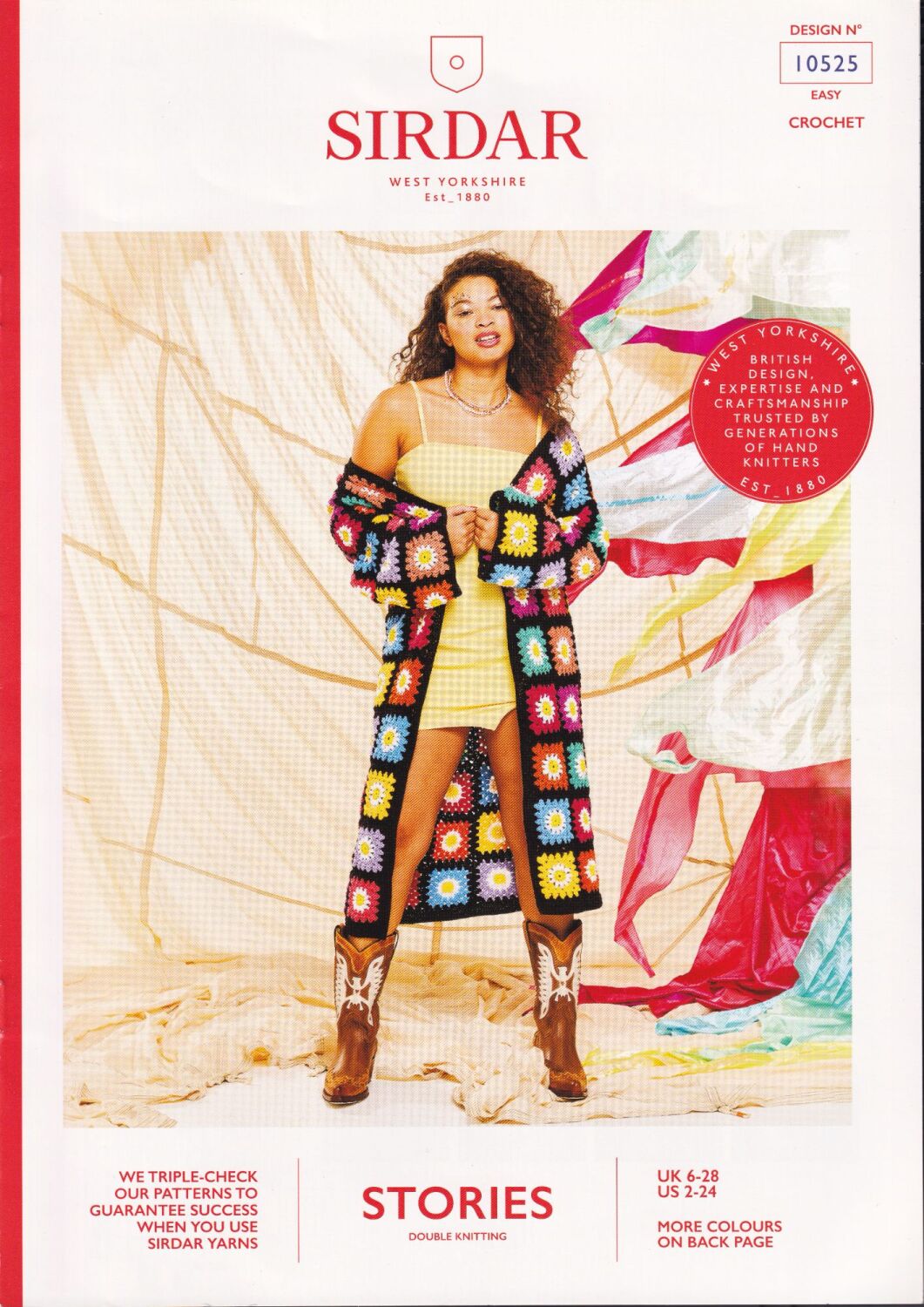 10525 COAT'CHELLA COAT CROCHET PATTERN BY SIRDAR