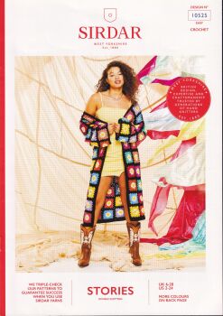 10525 COAT'CHELLA COAT CROCHET PATTERN BY SIRDAR
