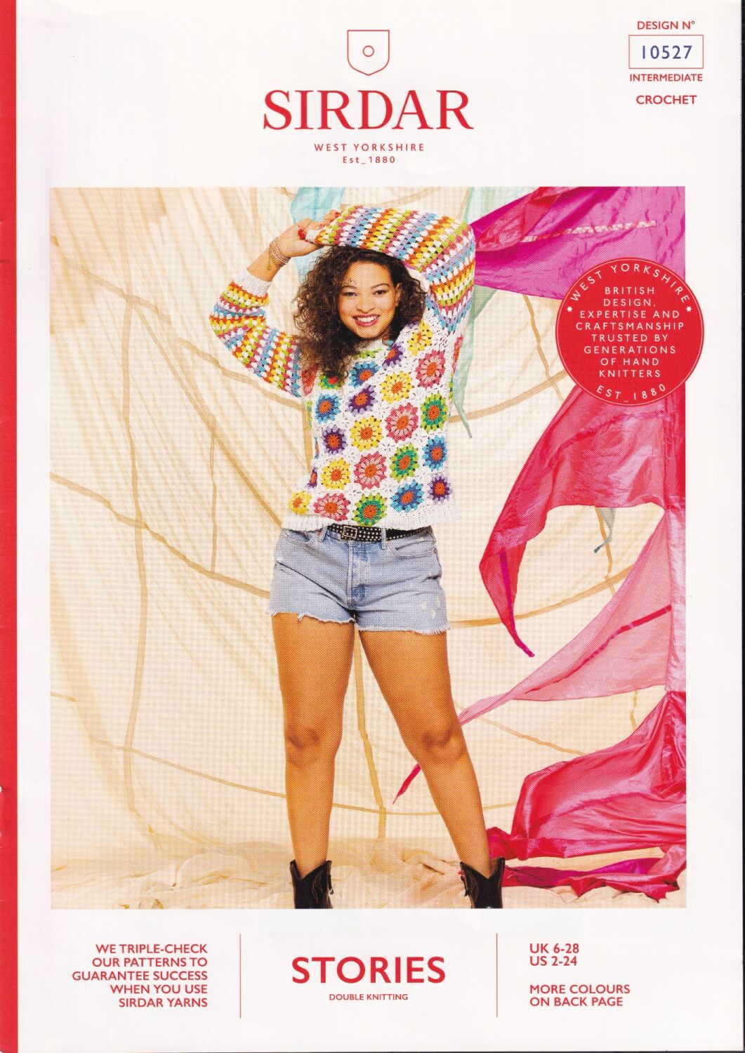 10527 CROWD SURF SWEATER CROCHET PATTERN BY SIRDAR