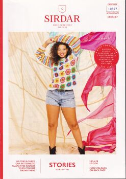 10527 CROWD SURF SWEATER CROCHET PATTERN BY SIRDAR