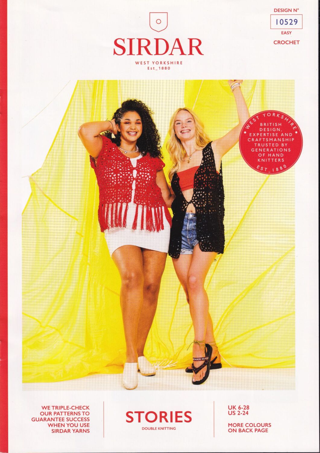 10529 WAISTCOAT CROCHET PATTERN BY SIRDAR