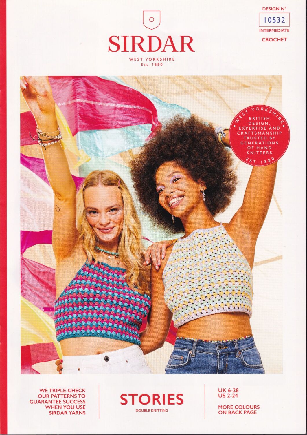 10532 CROP TOP CROCHET PATTERN BY SIRDAR