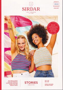 10532 CROP TOP CROCHET PATTERN BY SIRDAR