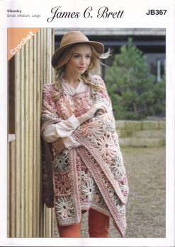 JB367 CAPE CROCHET PATTERN BY JAMES.C.BRETT